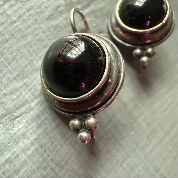 925 Sterling Silver &  Stone Earrings - Picture 3 of 6